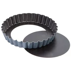 Pastry mold corrugated with a removable bottom  steel, anti-stick coating  D=200, H=45mm