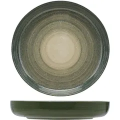 Тарелка глубокая «Дестино Грин» керамика D=215,H=35мм тем.зелен.