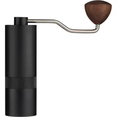Manual coffee grinder  stainless steel, wood  black, dark wood