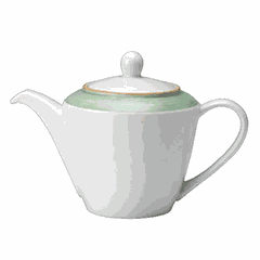 Teapot “Rio Green”  porcelain  0.6 l  white, green.