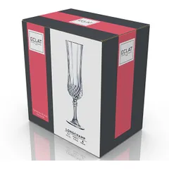 Бокал-флюте «Лонгшамп» хр.стекло 140мл D=50,H=205мм прозр., изображение 4