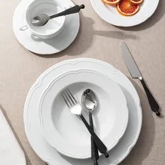 Вилка столовая «Концепт №1» сталь нерж. ,L=21см черный,стальной, изображение 2