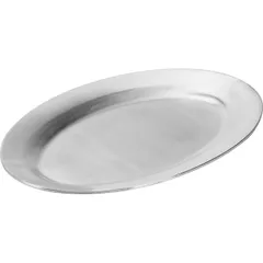 Oval dish aluminum ,H=2,L=30,B=20cm metal.