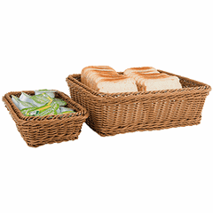 Wicker basket for bread  polyprop. , H=65, L=176, B=162mm