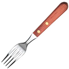 Steak fork stainless steel,wood ,L=190/60,B=24mm
