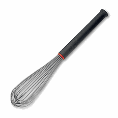 Whisk hard rods “Exoglass”  steel , L=40/19, B=6cm  metallic, black