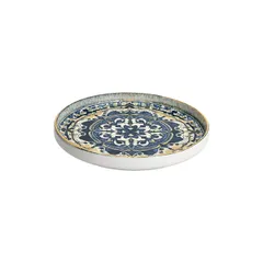 Тарелка «Блум Гранада» с бортом фарфор D=200,H=25мм синий,желт., изображение 2