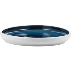 Тарелка пирожковая «Абиссос» фарфор ,H=25,L=175,B=160мм синий,белый, изображение 2