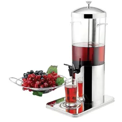 Диспенсер для холодных напитков сталь нерж.,поликарбонат 5л D=1,H=513,L=330,B=220мм металлич.,прозр.