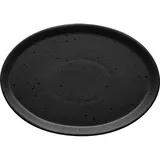 Plate “Onyx” oval ceramics ,H=20,L=315,B=220mm black