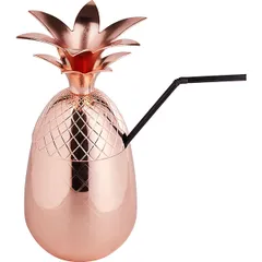 Бокал для коктейлей «Ананас» металл 0,7л D=11,5,H=23,8см медный, изображение 3