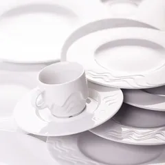 Тарелка «Мелодия Эсс» мелкая фарфор D=33,H=3см белый, изображение 2