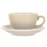 Кофейная пара «Эгг» фарфор 250мл D=95/145,H=55,L=115мм бежев.