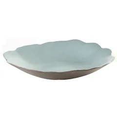 Dish “Dols” deep with wavy edges  porcelain  D=21, H=4cm  blue.