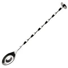 Bar spoon with muddler  stainless steel , L=27, B=3cm  silver.