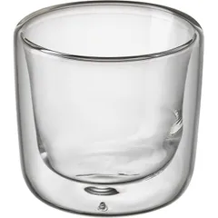 Glass for hot drinks, double walls  thermal glass  175 ml  D=8, H=7cm