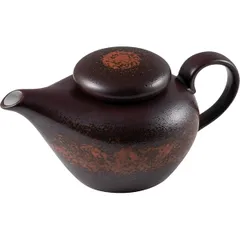 Teapot “Estia”  porcelain  0.55 l , H=10, L=21, B=12 cm  brown.