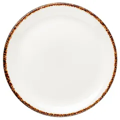 “Brown Dapple” pie plate  porcelain  D=15cm  white, brown.