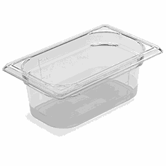 Gastronorm container (1/9)  polycarbonate , H=10, L=17.6, B=10.8 cm  transparent.