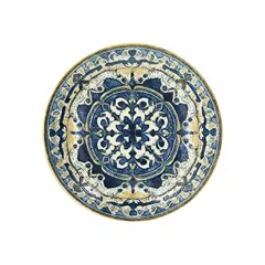 Тарелка глубокая «Блум Гранада» для кускуса фарфор D=26,H=5см синий,желт.