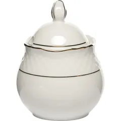 Сахарница «Афродита» фарфор 250мл D=75,H=130мм белый,золотой