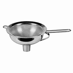 Funnel with sieve stainless steel D=18,H=10.5cm