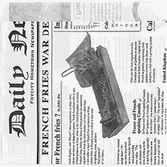 Конус для картофеля фри «Газета» набор[2500шт] бумага ,L=17,5,B=17,5см