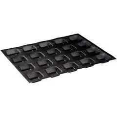 Air conditioner shape perforated “Square” 20 pcs per sheet 30x40cm  silicone, fiberglass , H=2, L=5, B=5cm  black