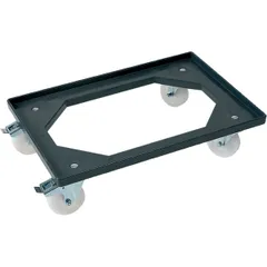 Тележка для контейнеров 60х40см полиэтилен ,H=12,8,L=62,B=42см тем.сер.