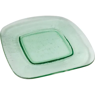 Блюдо сервировочное «Грин» стекло ,L=21,B=21см зелен., изображение 2