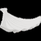 Блюдо «Кунстверк» веер фарфор ,H=40,L=205,B=175мм белый