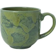 Mug “Aurora Vesuvius Burnt Emerald”  porcelain  285 ml  beige, green.