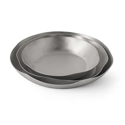 Блюдо для морепродуктов «Арго» с неровными краями алюмин. D=300,H=45мм серебрист., изображение 2