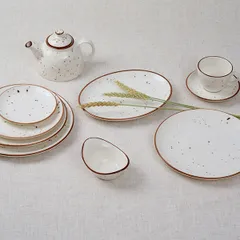 Блюдо «Париж» овальное фарфор ,L=25,B=19см белый,коричнев., Форма: Овальная, изображение 2