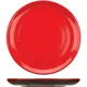 Тарелка «Кармин» плоская без полей керамика D=27см красный,черный