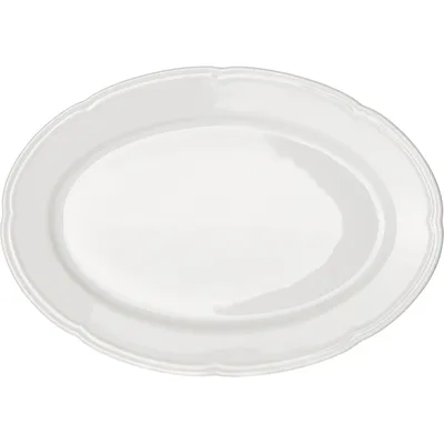 Блюдо «Увертюра» овальное фарфор ,H=3,L=37,B=26см белый, Длина (мм): 370, Ширина (мм): 260