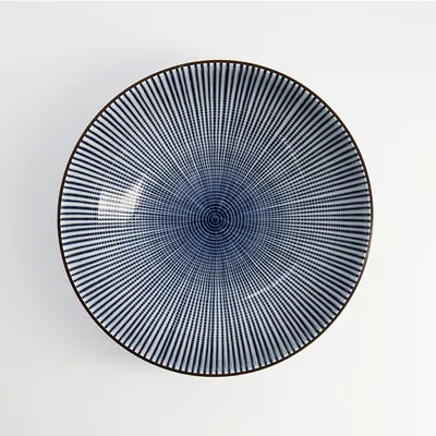 Салатник «Сендан» фарфор 1,85л D=215,H=80мм голуб.,белый, изображение 4