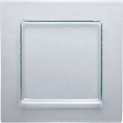 Тарелка «Бордер» квадратная стекло ,H=15,L=255,B=253мм прозр.