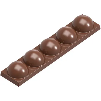 Форма для шоколада «Батончик со сферами»[8шт] пластик ,H=14,L=275/117,B=25мм, изображение 2