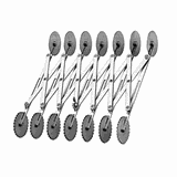 Нож роликовый для теста 7лезвий D=55,L=280мм металлич.