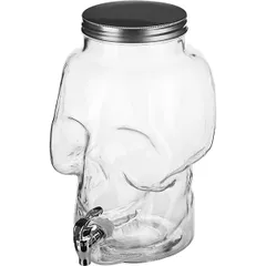 Jar-container with tap  glass  8 l  D=14, H=33.5 cm  clear.