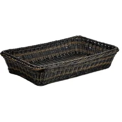 Wicker basket “Frames”  polyprop. , H=11, L=54.4, B=34cm  black oak