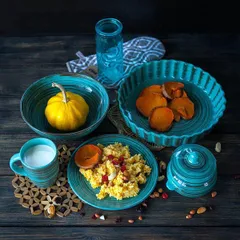 Кружка «Скандинавия» керамика 350мл D=85,H=110мм бирюз.,тем.корич., изображение 3