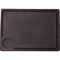 Блюдо для подачи «Базальт» керамика ,L=33,B=24см черный,матовый