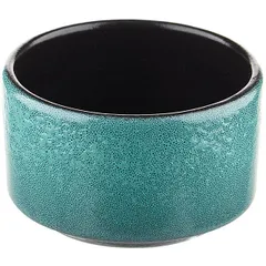 Sugar bowl with lid “Emerald Milky Way”  porcelain  350ml  D=100, H=65mm  emerald., black