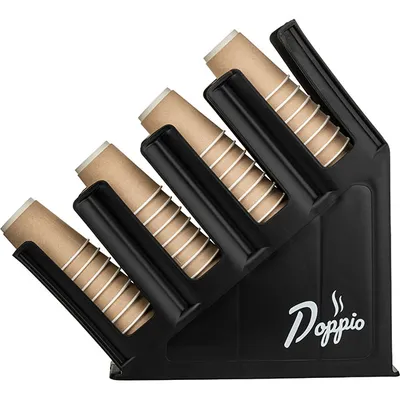 Диспенсер для стаканов 4 секции пластик D=13,1,H=45,5,L=48,B=11,4см черный, Количество отделений/секций: 4, изображение 2