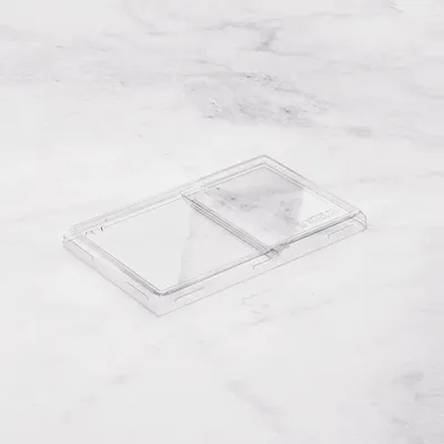 Крышка для бумажного контейнера OneClick 800 мл 2 секции пластик ,L=12,B=20см прозр., изображение 2