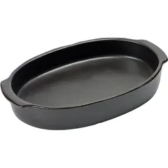 Oval baking dish “Pure” ceramics ,H=65,L=370,B=260mm black