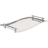 Поднос «Свинг» прямоугольный с ручками сталь ,H=40,L=530,B=325мм металлич.