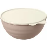 Миска с крышкой полипроп. 2,8л D=24,5,H=10,5см бежев.